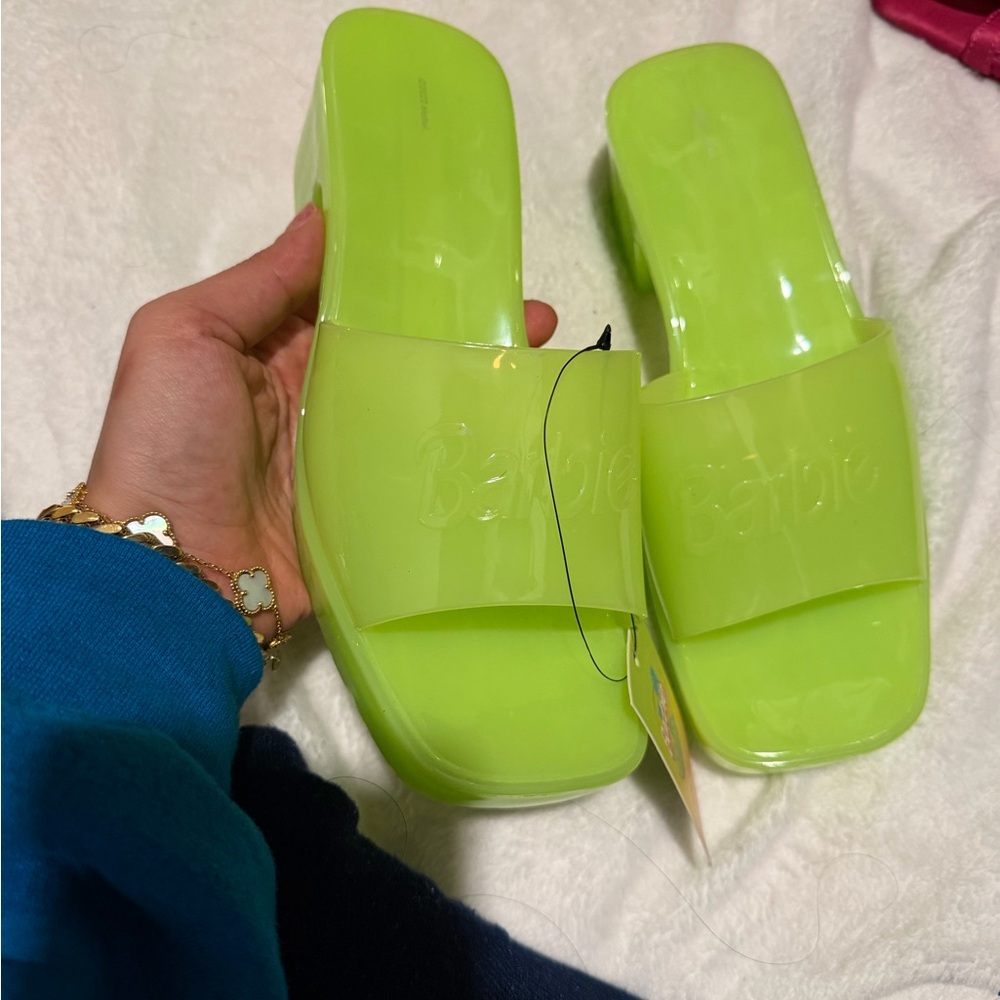 Barbie Lime Green Mules